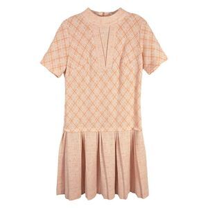 Vintage‎ Lester Paul Dress 1960s Mid Century Pleated Dallas Mini Sherbet 1011